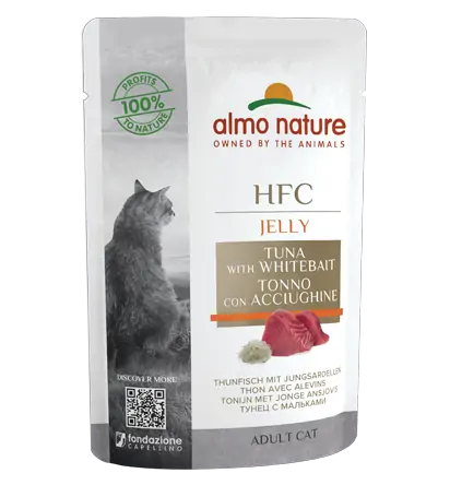Almo Nature HFC Jelly Cats - Tonno e Acciughine 55g Almo Nature HFC Jelly Cats - Tonno e Acciughine 55g